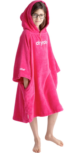 2026 Dryrobe Junior Organic Towel Change Robe ORGANICJTCRHP - Hot Pink